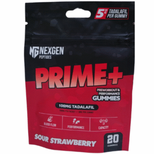 Prime+ Pre-Workout Tad Gummies (Sour Strawberry)